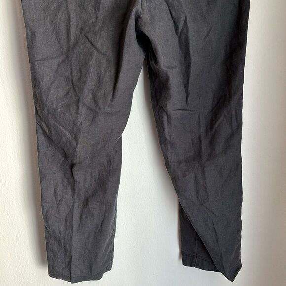 J. Jill Women Pure Jill 100% Linen gray charcoal pants or capri lightweight Med! - Picture 11 of 13